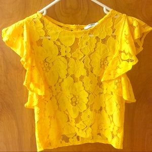 Yellow floral top